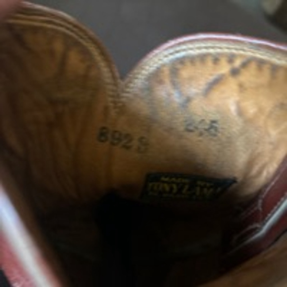 Men's Tony Lama Brown Leather Cowboy Boots Size 8 - Picture 8 of 10